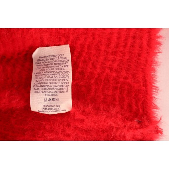 No Boundaries‎ Red Faux Fur Twist Front Sweater Size  XL (16-18) - Picture 5 of 13